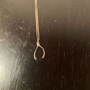 Tiny wishbone necklace